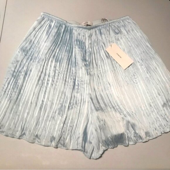VINCE Blue Crushed Pleat Shorts - size 00 NWT - Picture 4 of 8